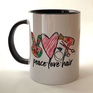 Peace Love Hair Coffee Mug 15 oz.